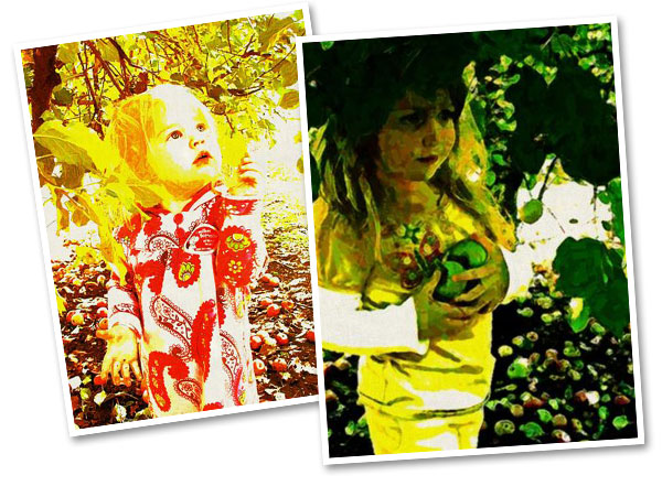 Michelle's daughters at the garden